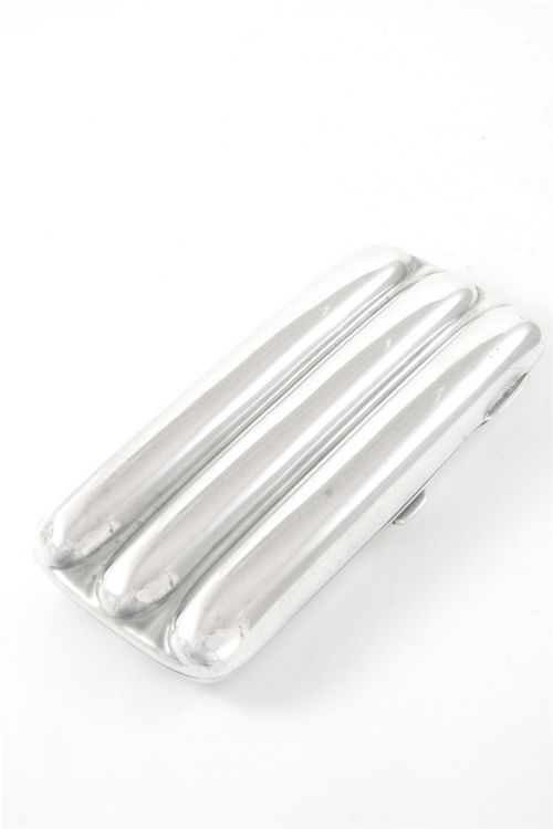 Edwardian Silver Cigar Case (3 Cigars) 1909