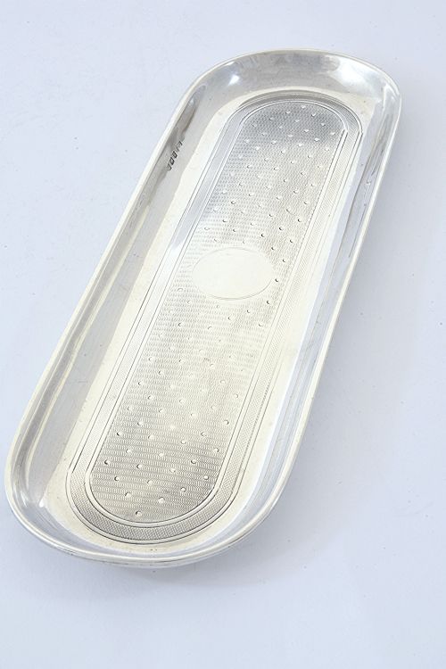 Edwardian Antique Silver Pen Tray 1909