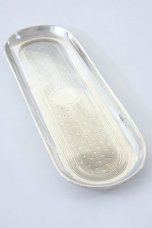 fig 1. Edwardian Antique Silver Pen Tray 1909