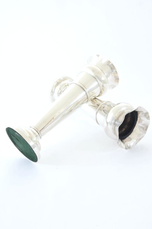 fig 3. Pair of Victorian Silver Trumpet Vases 1900