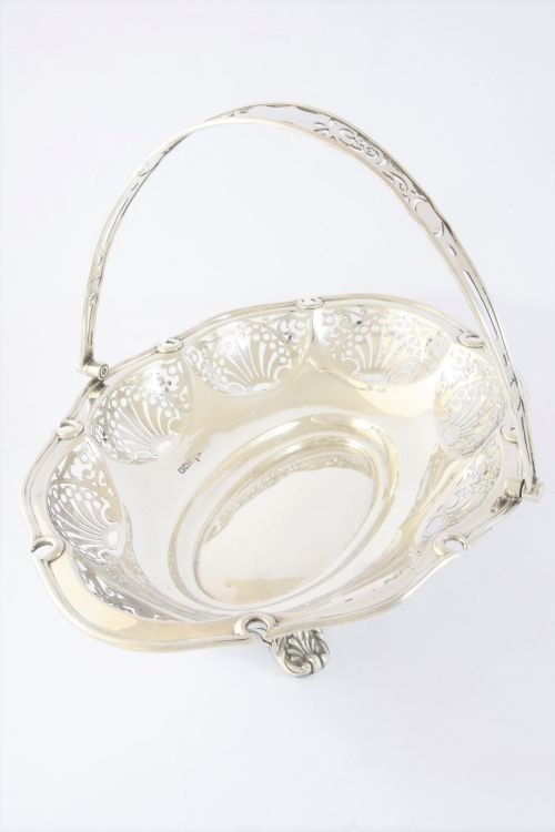 fig 3. Edwardian Swing Handle Silver Basket 1908