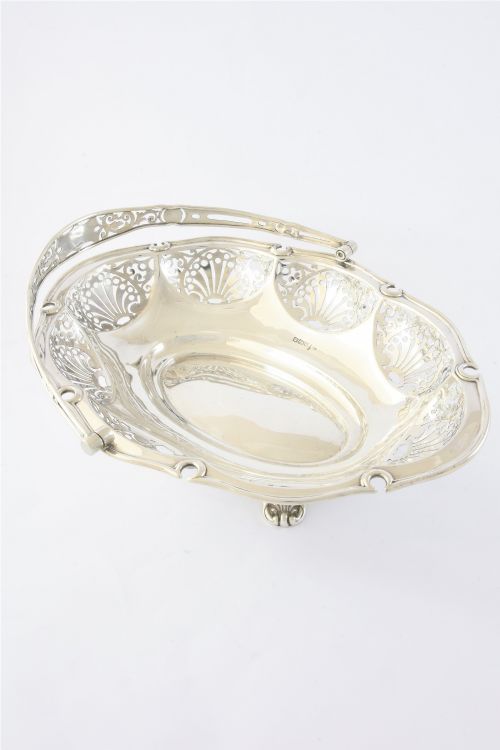 fig 4. Edwardian Swing Handle Silver Basket 1908