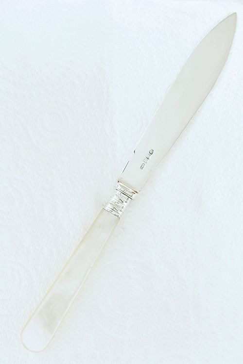Silver Letter Opener with Mother of Pearl Handle 1911