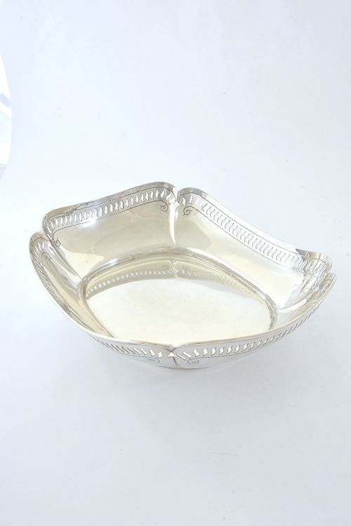 Large Antique Silver Dish 1912