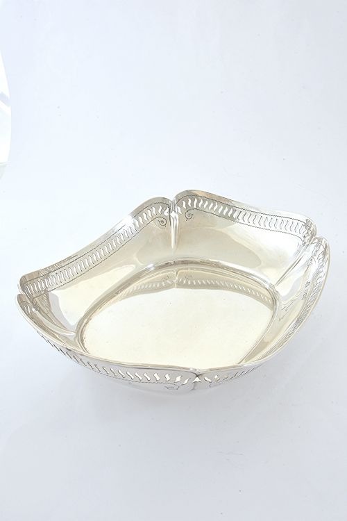 fig 1. Large Antique Silver Dish 1912