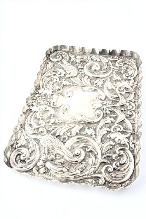 Antique Silver Dressing Table Tray 1912