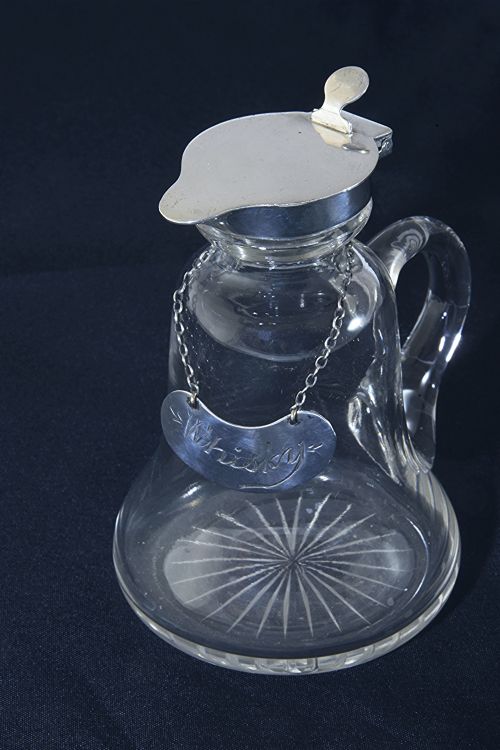 Silver Mounted Whisky Noggin with Silver Label 1911