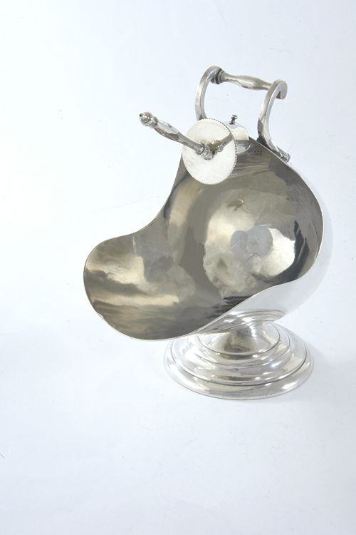 fig 2. Rare Victorian Silver Sugar Scuttle & Scoop 1899