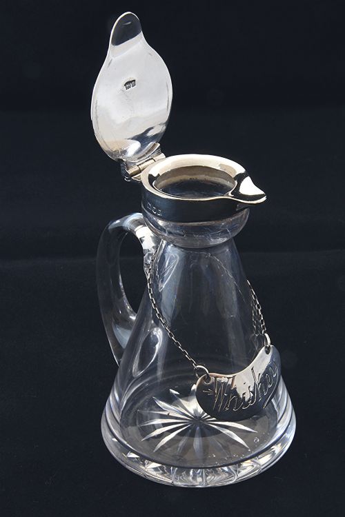 fig 3. Pair of Silver Mounted Whisky Noggins with Silver Labels 1910