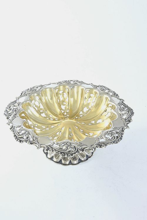 fig 2. Pierced Antique Silver Pedestal Dish 1906