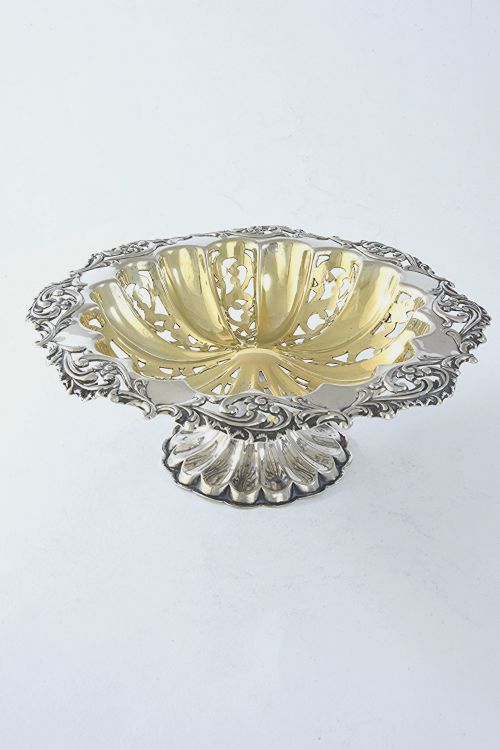 fig 3. Pierced Antique Silver Pedestal Dish 1906
