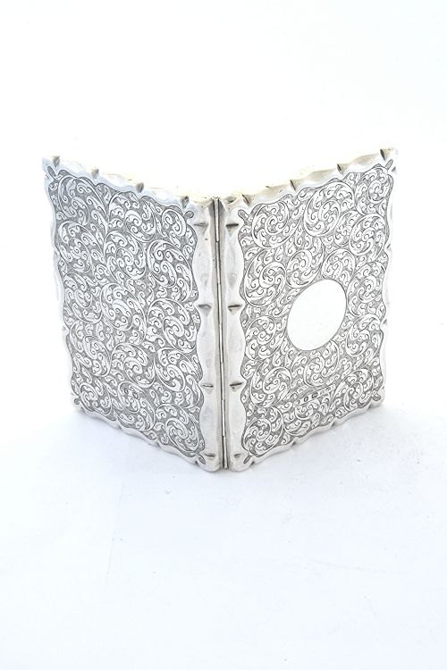 Victorian Silver Card Case / Aide Memoire 1895