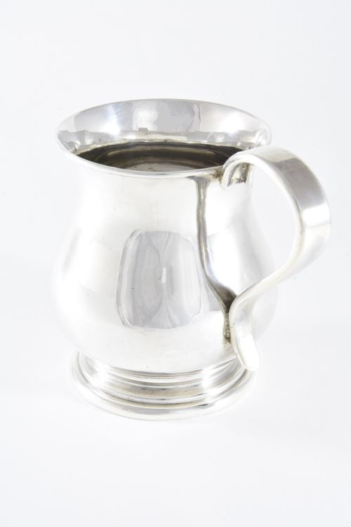 fig 1. Edwardian Antique Silver Christening Tankard 1908