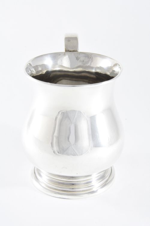 fig 3. Edwardian Antique Silver Christening Tankard 1908