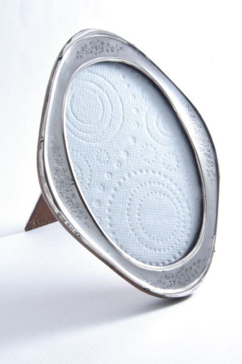 Oval Silver Oak Backed Photo Frame 1916