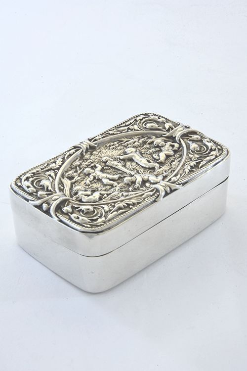 fig 1. Victorian Silver Trinket Box 1890