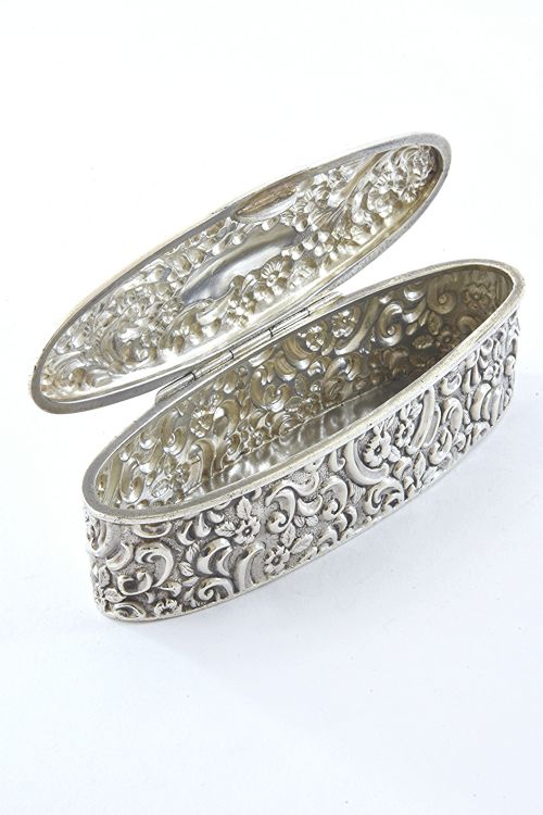 fig 1. Victorian Antique Silver Trinket Box 1897