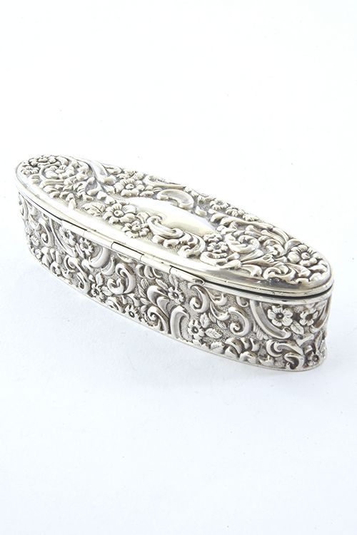 fig 2. Victorian Antique Silver Trinket Box 1897