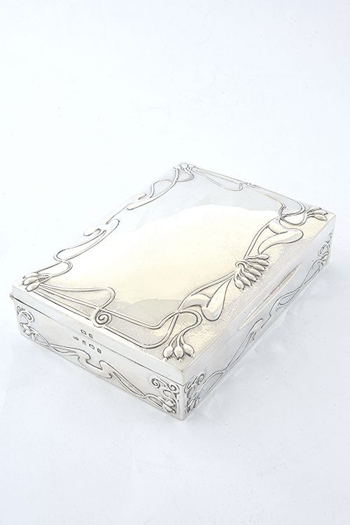Art Nouveau Silver Trinket Box 1902