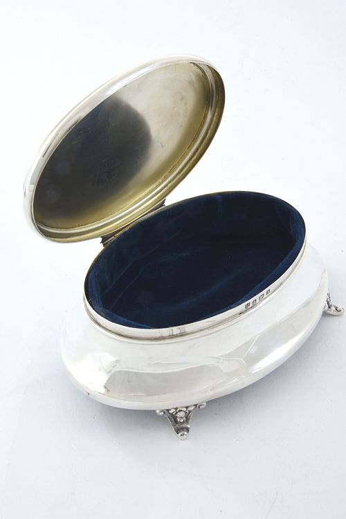 fig 1. Edwardian Silver Trinket Box 1908