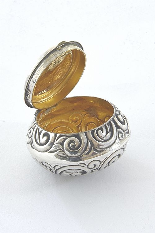 Victorian Embossed Pill Box 1899