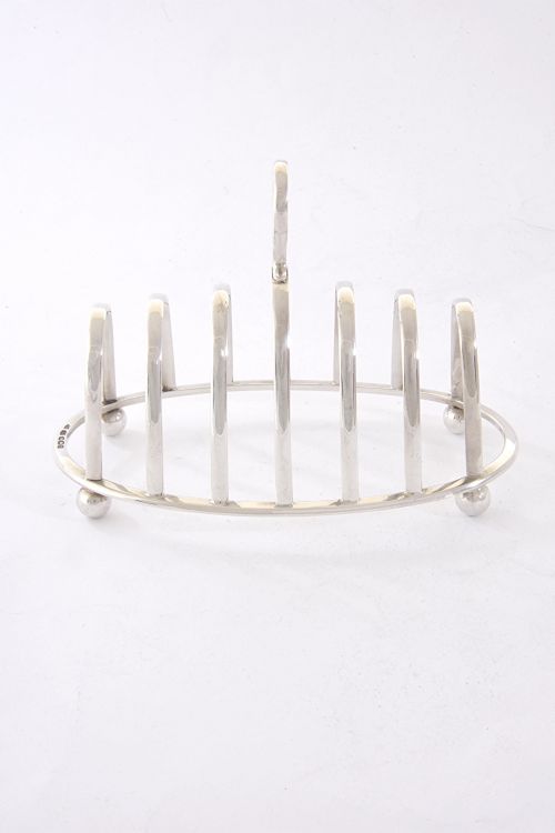 fig 3. Antique Silver Toast Rack (6 Slice) 1913