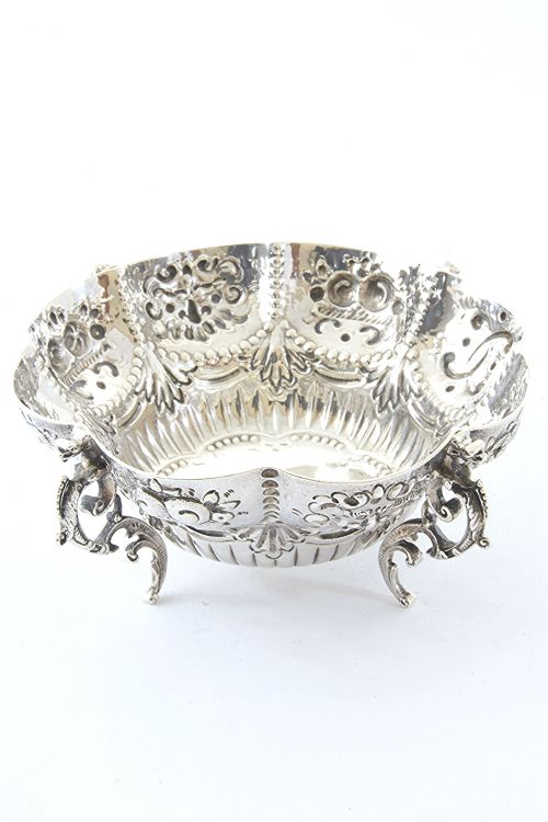 fig 1. Ornate Victorian Antique Silver Bowl – 1892