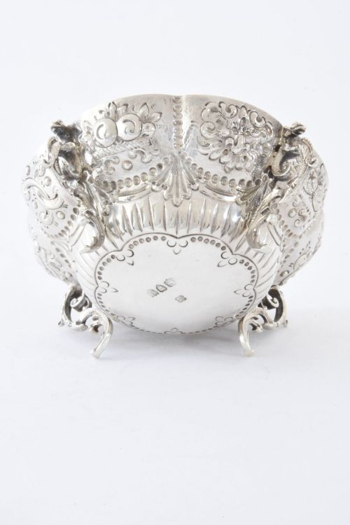 fig 2. Ornate Victorian Antique Silver Bowl – 1892