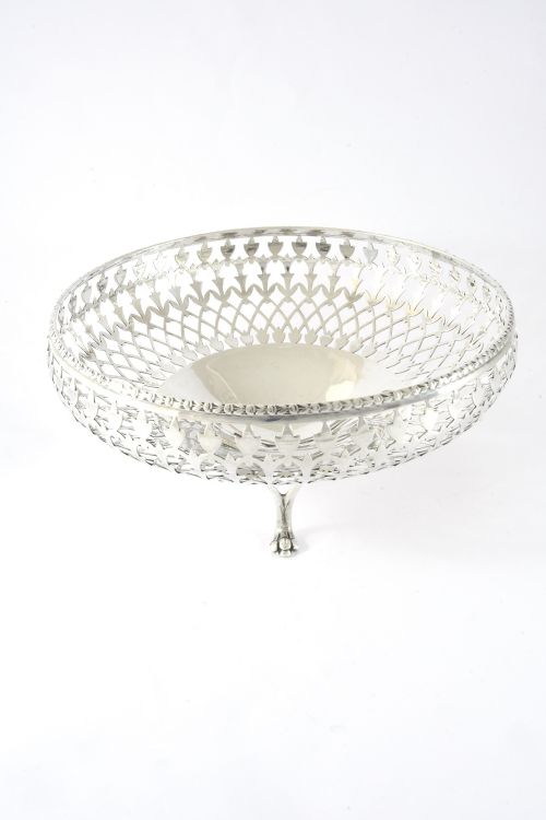 fig 1. Large George V Silver Fruit Bowl 1920