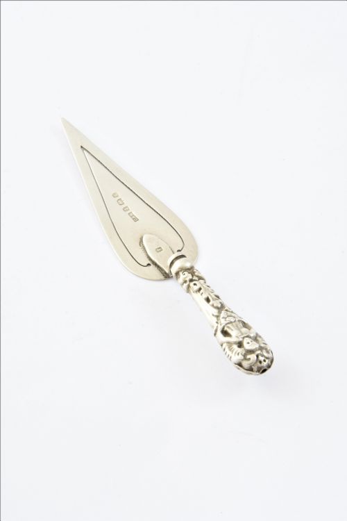 fig 2. Edwardian Antique Silver Bookmark (Trowel) 1904