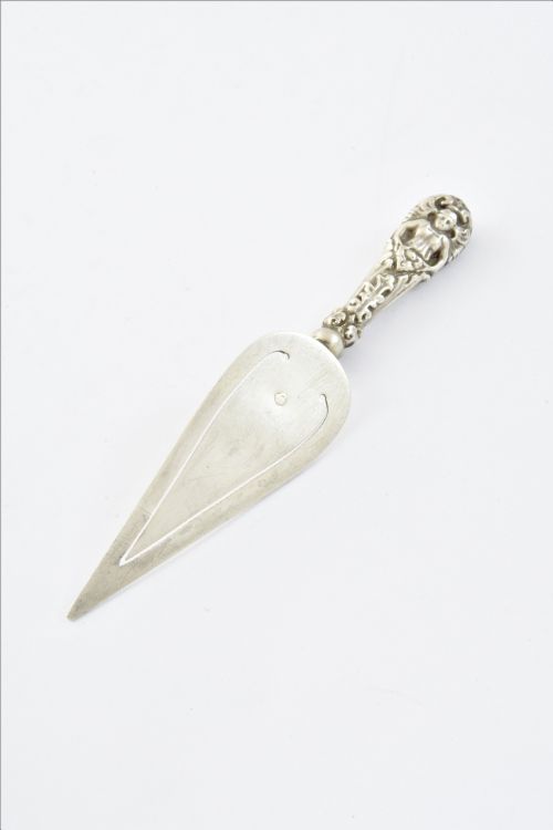 fig 3. Edwardian Antique Silver Bookmark (Trowel) 1904