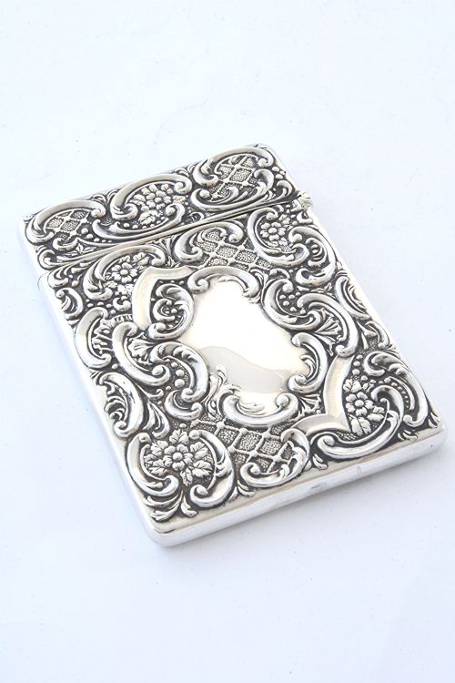 fig 1. Edwardian Silver Card Case 1905