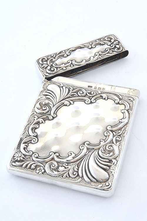 fig 2. Edwardian Silver Card Case 1905