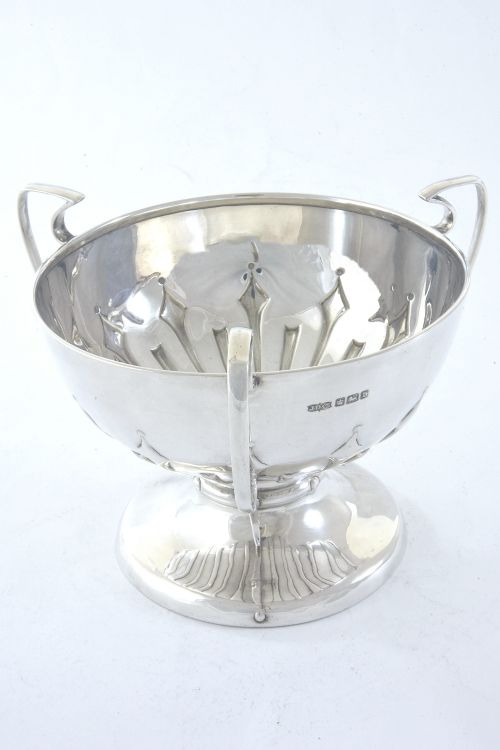 Edwardian Silver Pedestal Bowl 1909