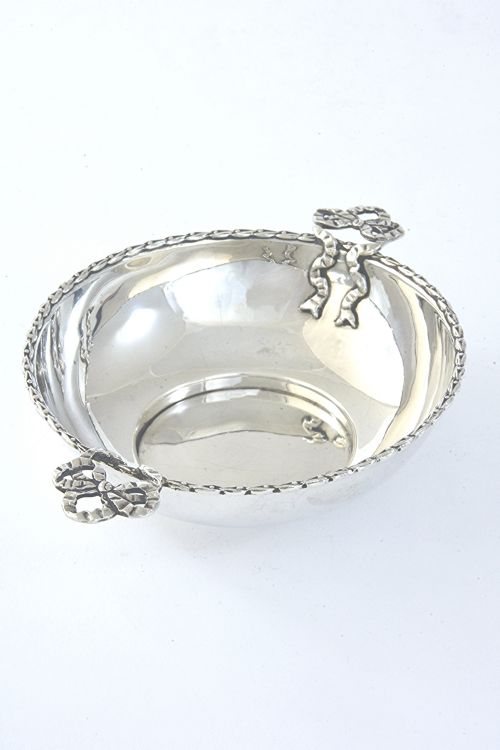 fig 1. Ornate Edwardian Silver Quaich 1908