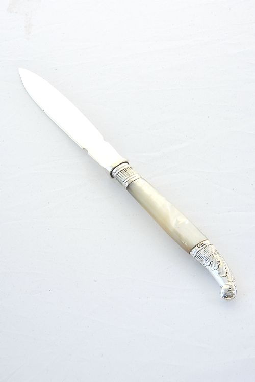 fig 2. Solid Silver Letter Opener with Mother of Pearl Handle 1920
