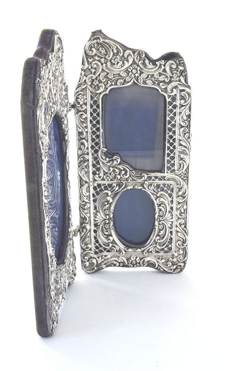 fig 1. Edwardian Hinged Silver Photo Frame 1903