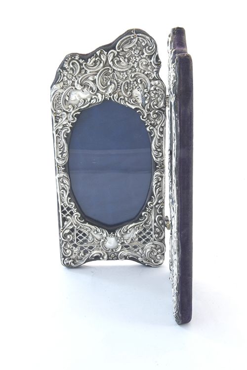fig 2. Edwardian Hinged Silver Photo Frame 1903