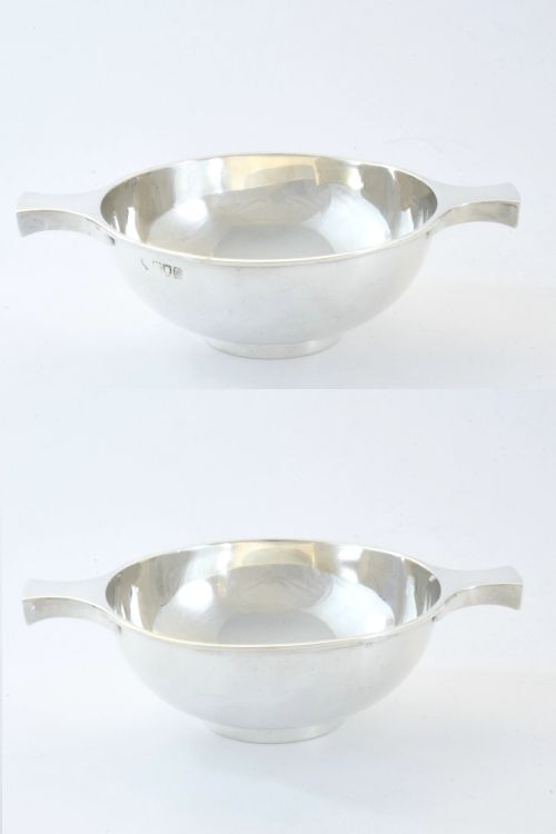 fig 3. Large Antique Silver Quaich 1913