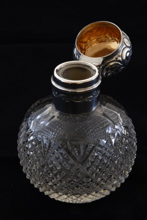 fig 2. Edwardian Silver Mounted Perfume Bottle 1902