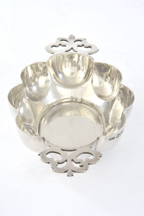 fig 1. Edwardian Ornate Silver Quaich 1905