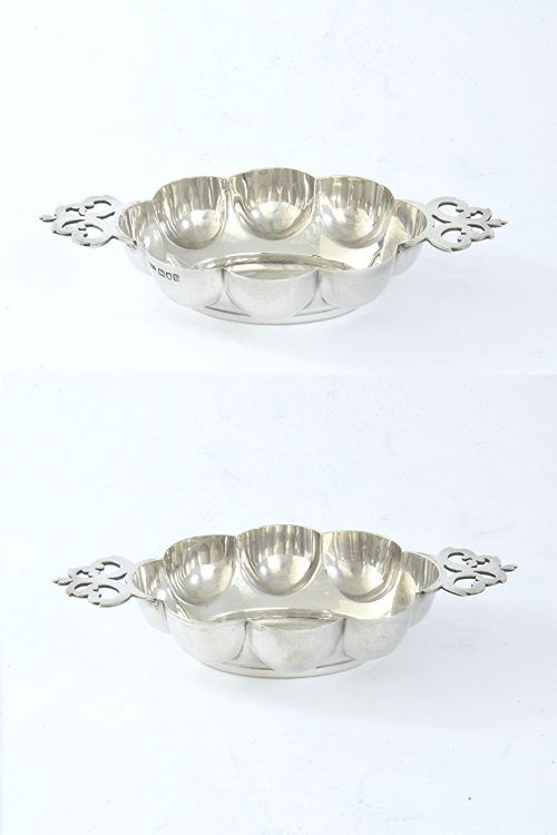 fig 3. Edwardian Ornate Silver Quaich 1905