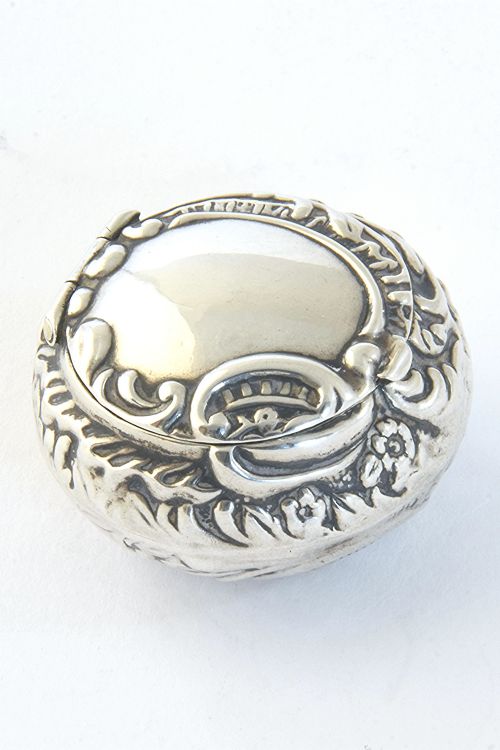 Victorian Embossed Pill Box 1899