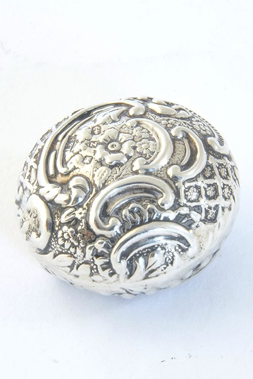 fig 1. Victorian Embossed Pill Box 1899