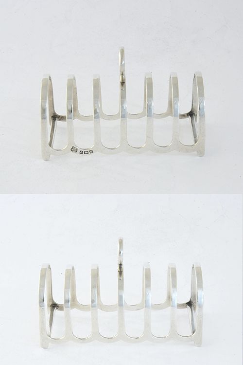 fig 3. Antique Silver Toast Rack (6 Slice) 1929