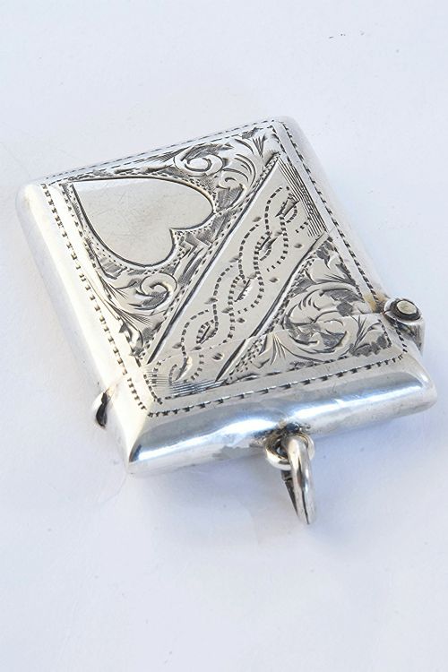 fig 1. Victorian Silver Vesta Case 1901