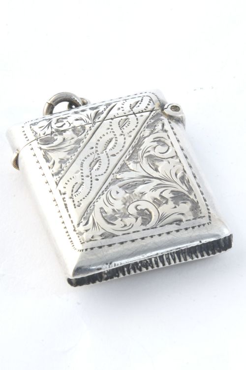 fig 2. Victorian Silver Vesta Case 1901