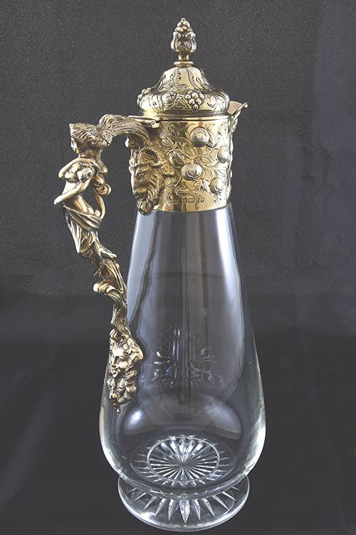 fig 4. Victorian Silver Gilt Mounted Claret Jug – Mappin & Web 1888