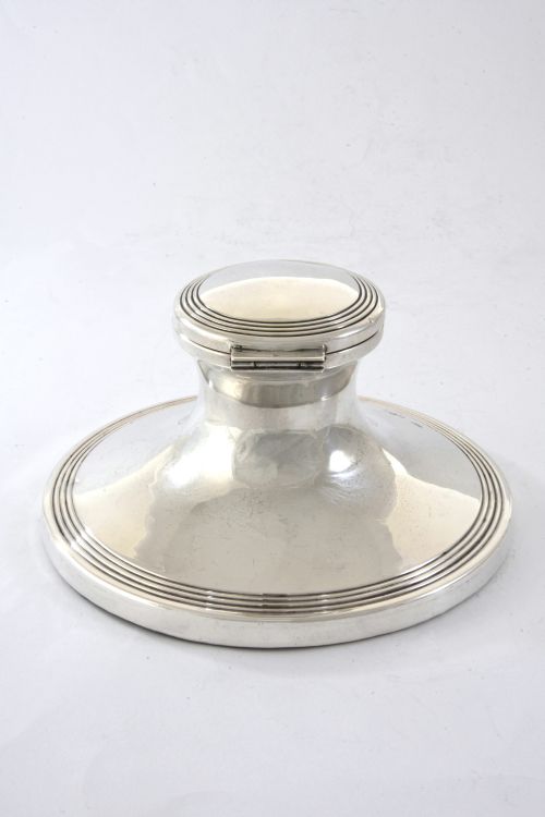 fig 3. Edwardian Silver Capstan Inkwell 1908