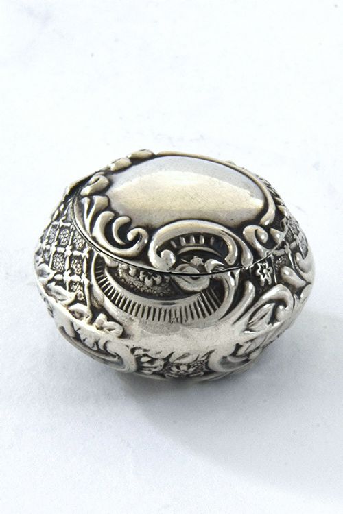 Victorian Embossed Pill Box 1899